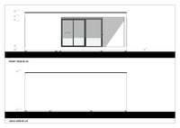 Modular house sideview drawing