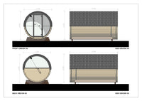 Outdoor Barrel Sauna - Cherry